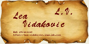 Lea Vidaković vizit kartica